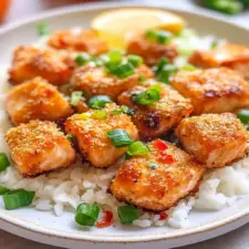 Crispy Salmon Bites with Sauce