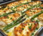 Savory Caesar Chicken with Asparagus in 30 Minutes