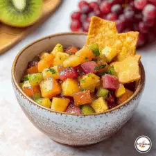 Fruit Salsa with Pie Crust Chips