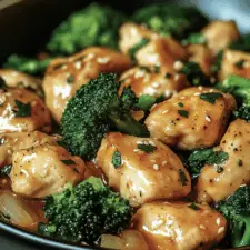 Garlic Chicken with Broccoli and Spinach