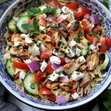 Greek Chicken Orzo Power Bowls