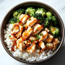 Honey Garlic Chicken Rice Bowl