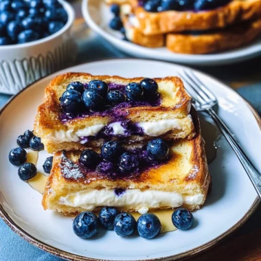 Baked Blueberry Cream Cheese French Toast Recipe