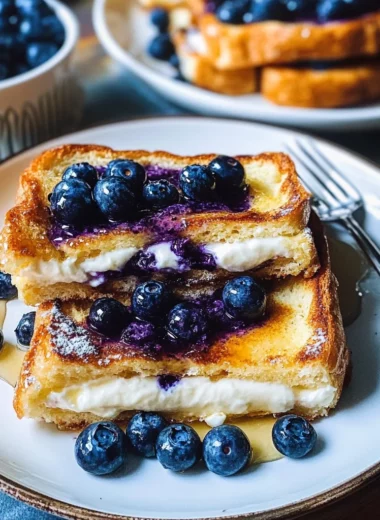 Baked Blueberry Cream Cheese French Toast Recipe