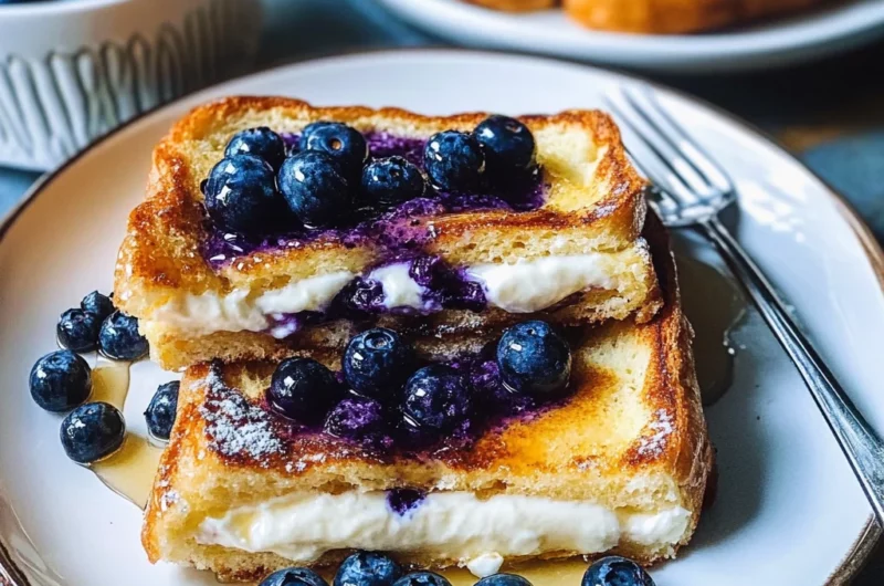 Baked Blueberry Cream Cheese French Toast Recipe