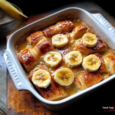 Banana Croissant “French Toast” Casserole