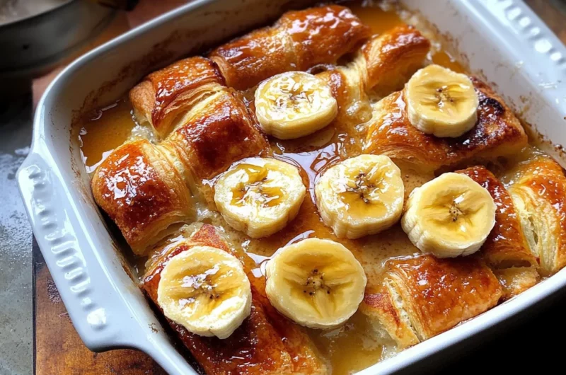 Banana Croissant “French Toast” Casserole