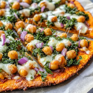 Barbecue Chickpea Pizza with Crispy Kale + Cilantro Lime Aioli