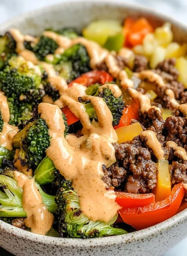 Beef & Veggie Bowls with Comeback Sauce