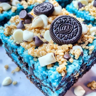 Cookie Monster Rice Krispie Treat Recipe
