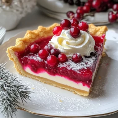 Cranberry Custard Pie Recipe