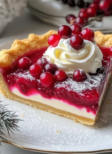 Cranberry Custard Pie Recipe