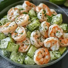 Creamy Cucumber Shrimp Salad