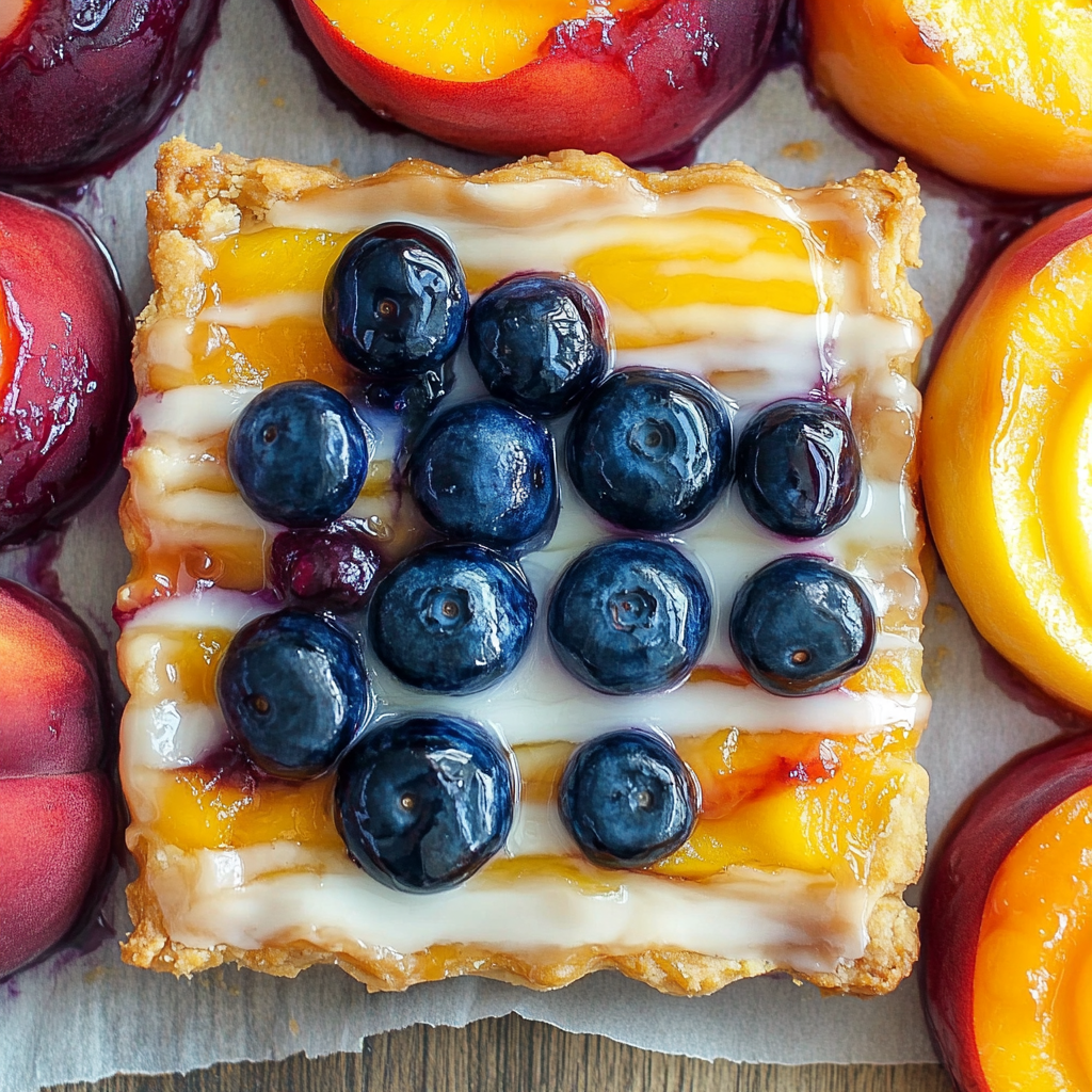 Easy Blueberry Peach Tart With Vanilla Glaze easy-blueberry-peach-tart-with-vanilla-glaze