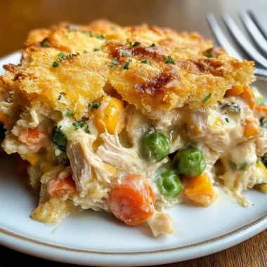Easy Chicken Cobbler Dinner Casserole