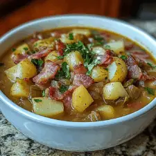 Irish Bacon, Cabbage, and Potato Soup