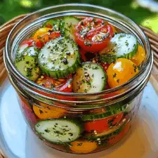 Marinated Cucumbers, Onions, and Tomatoes