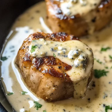 Pork Medallions with Blue Cheese Sauce