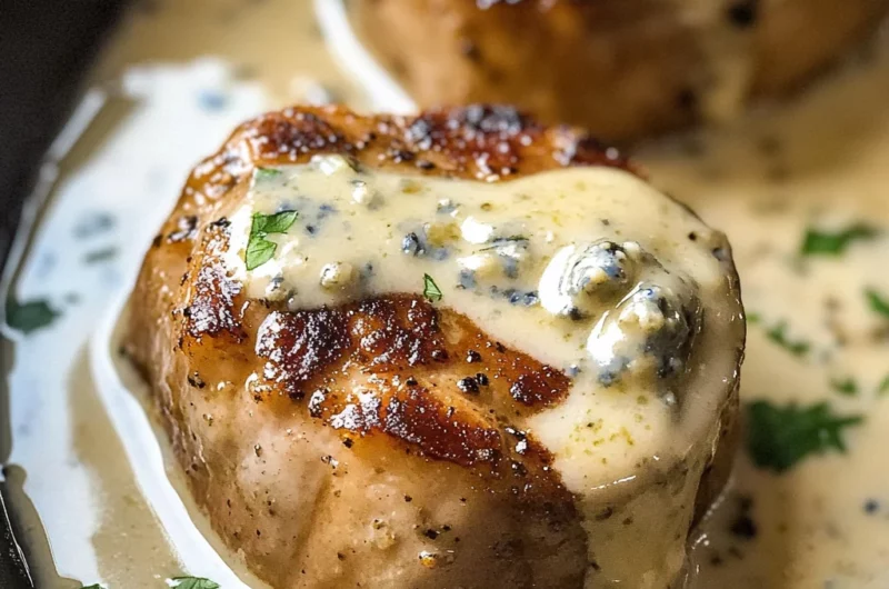 Pork Medallions with Blue Cheese Sauce