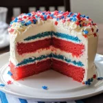 Red White and Blue Ice Cream Cake