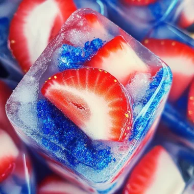 Red, White, and Blue Ice Cubes