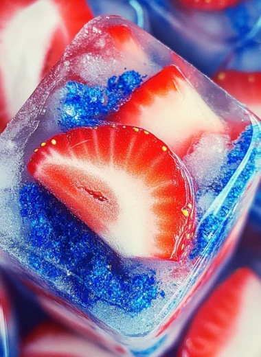 Red, White, and Blue Ice Cubes