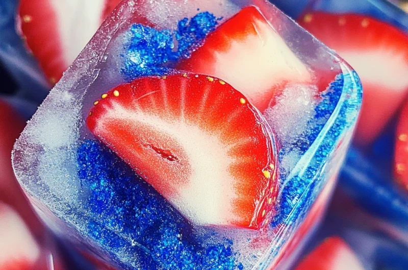 Red, White, and Blue Ice Cubes