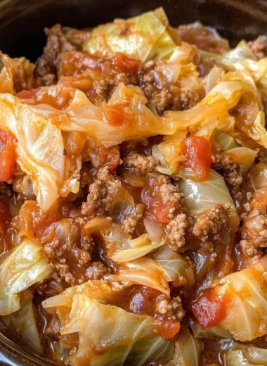 Slow Cooker Unstuffed Cabbage Rolls