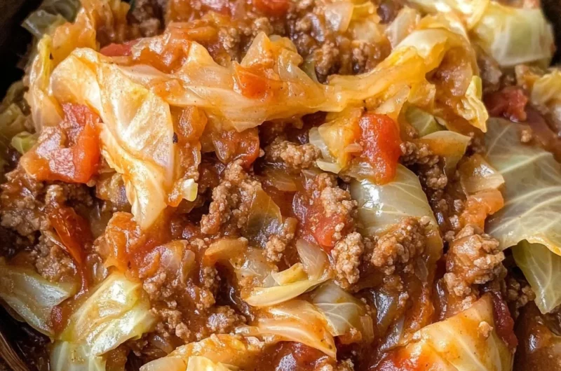 Slow Cooker Unstuffed Cabbage Rolls