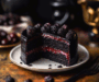 Indulge in Spooky Black Velvet Halloween Cake Delight
