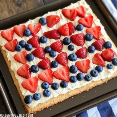 Sugar Cookie Flag Fruit Pizza