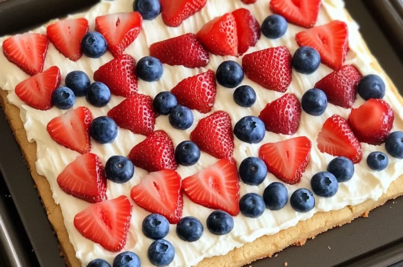 Sugar Cookie Flag Fruit Pizza