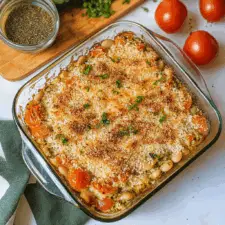 White Bean and Pesto Bake