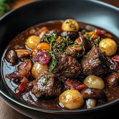 Beef Bourguignon–Style Stew with Bacon