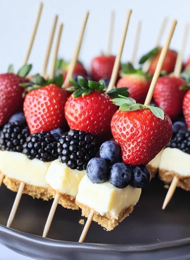 Berry Cheesecake Dessert Kabobs