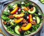 Blackberry Peach Arugula Salad with Honey Lime Dressing