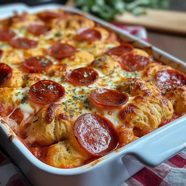 Bubble Up Biscuit Pizza Casserole