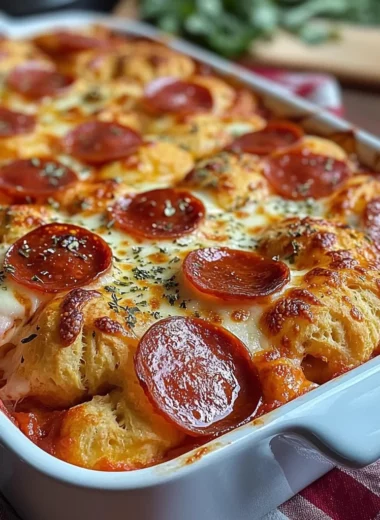 Bubble Up Biscuit Pizza Casserole