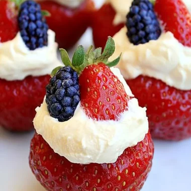 Cream Cheese Stuffed Strawberries