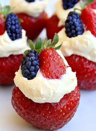 Cream Cheese Stuffed Strawberries