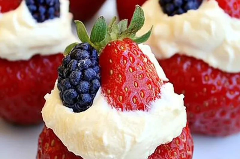 Cream Cheese Stuffed Strawberries