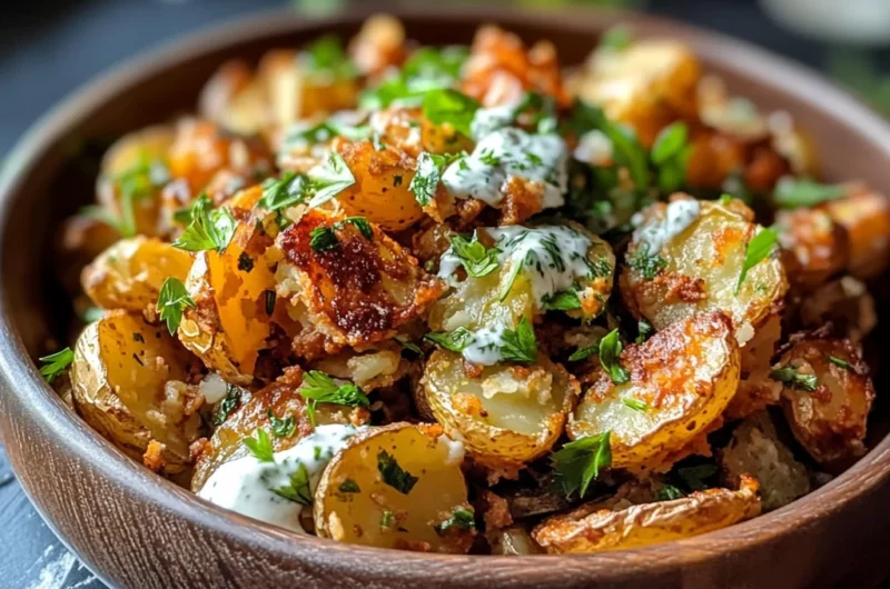 Crispy Smashed Potato Salad