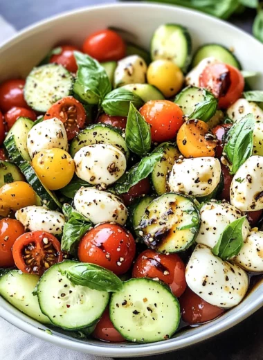 Cucumber Caprese Salad