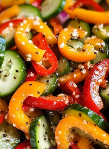 Cucumber Sweet Pepper Salad (TikTok Viral Recipe)