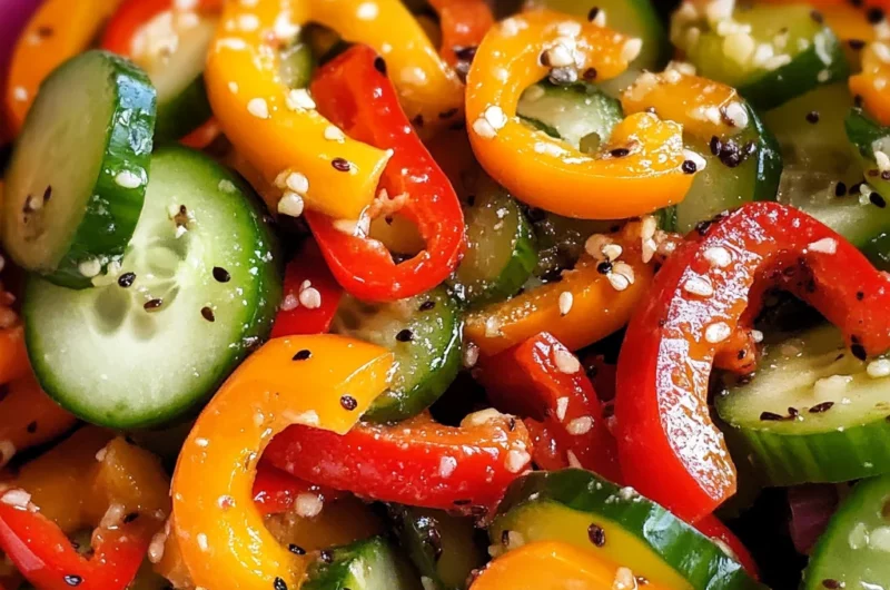 Cucumber Sweet Pepper Salad (TikTok Viral Recipe)