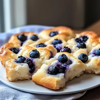Fluffy Cottage Cheese Blueberry Cloud Bread