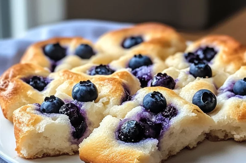Fluffy Cottage Cheese Blueberry Cloud Bread