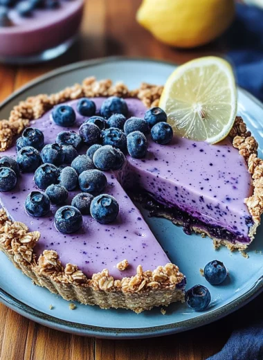 Frozen Blueberry Lemonade Pie
