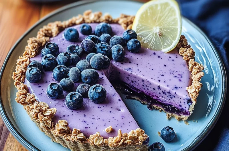 Frozen Blueberry Lemonade Pie