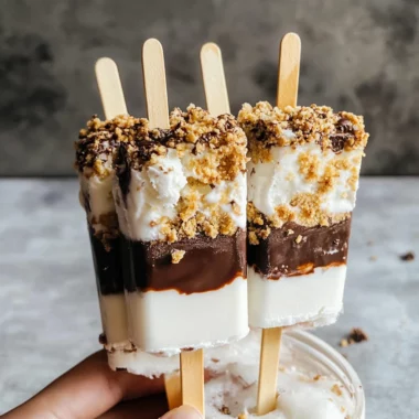 Frozen S'Mores Ice Cream Pops